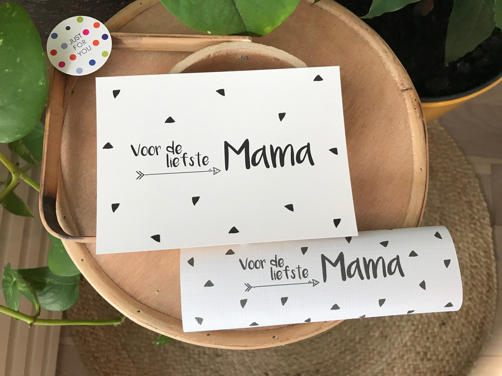 Chocoladereep Mama met kaart 1 Chocoladereep Mama met kaart