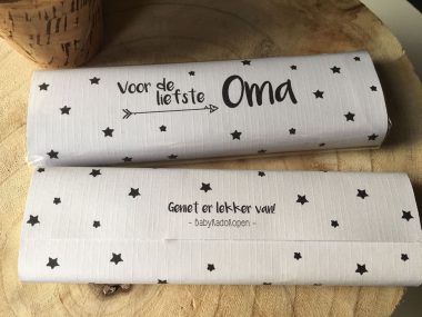 Chocoladereep Oma met kaart 2 Chocoladereep Oma met kaart