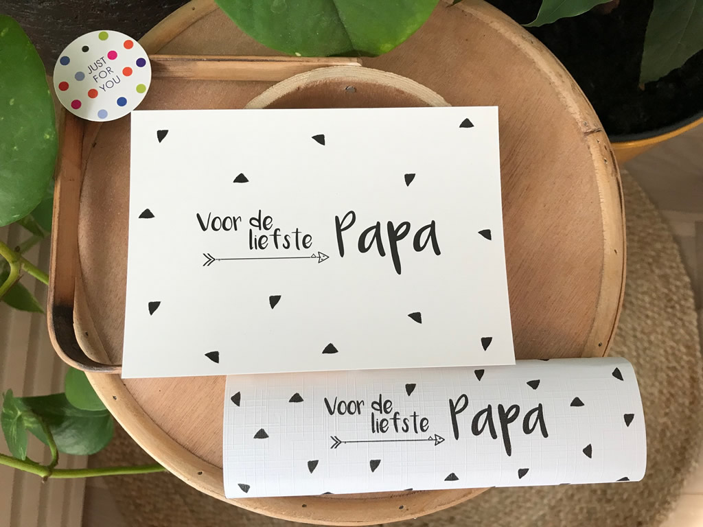 Chocoladereep Papa met kaart 1 Chocoladereep Papa met kaart