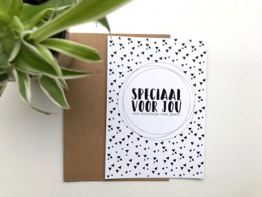 Oppasstrippenkaart met envelop z/w 2 Oppasstrippenkaart met envelop z/w